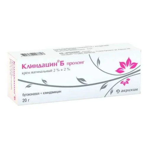 КЛИНДАЦИН Б ПРОЛОНГ 20,0 крем вагинальный 2%+2%