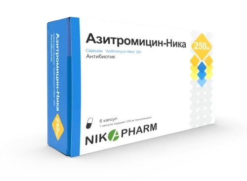 AZITROMISIN NIKA kapsulalar  250mg N6