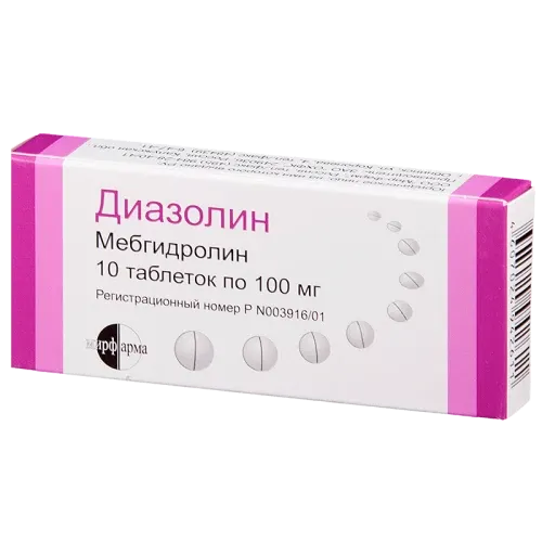 DIAZOLIN 0,1 tabletkalari N10