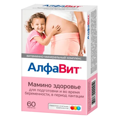 ALFAVIT MAMINO ZDOROVE VITAMINNO-MINERALNIY KOMPLEKS tabletkalari 500mg N60