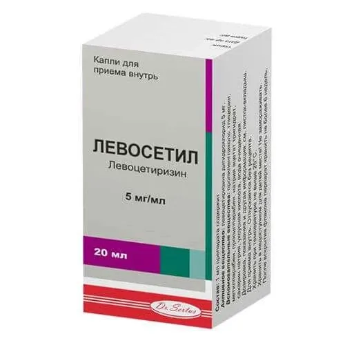 ЛЕВОСЕТИЛ капли для приема внутрь 20мл 5мг/мл