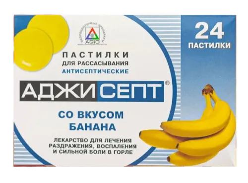 АДЖИСЕПТ пастилки со вкусом банана N24
