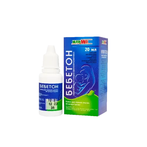 BEBETON ichga qabul qilish uchun tomchilar 40 mg/ml+1 mg/ml