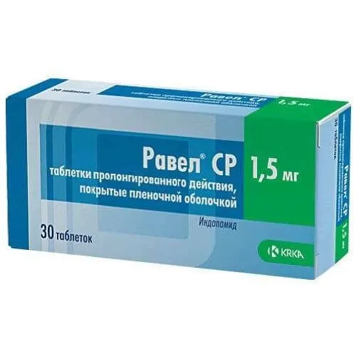 РАВЕЛ СР таблетки 1,5мг N30