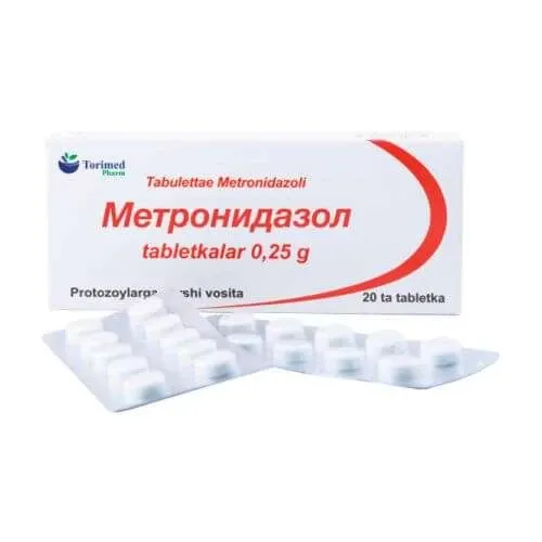 METRONIDAZOL tabletkalari 250mg N20