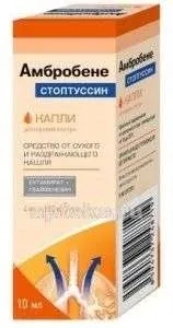 АМБРОБЕНЕ СТОПТУССИН 0,004+0,1/МЛ капли для приема внутрь 10мл