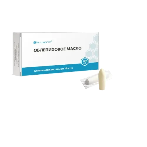 OBLEPIXOVOE MASLO suppozitorii 500mg N10