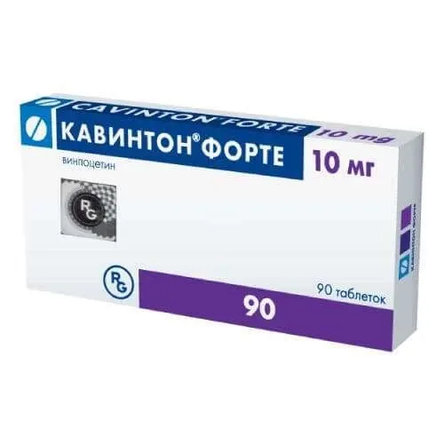 КАВИНТОН ФОРТЕ таблетки 10мг N90