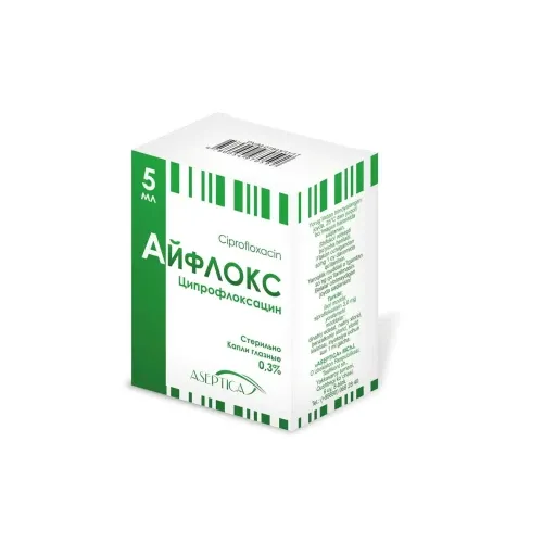 АЙФЛОКС капли глазные 5мл 0,15%