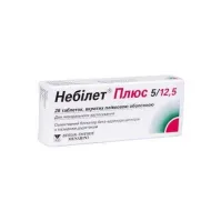 НЕБИЛЕТ ПЛЮС 5/12,5 таблетки 5мг/12,5мг N24