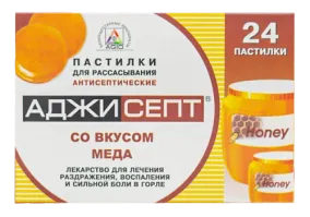 АДЖИСЕПТ пастилки со вкусом меда N24