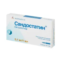 САНДОСТАТИН раствор для инъекций 1мл 0,1мг/мл N5