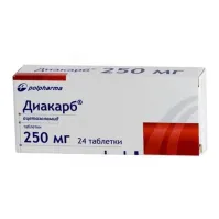ДИАКАРБ таблетки 250мг N24