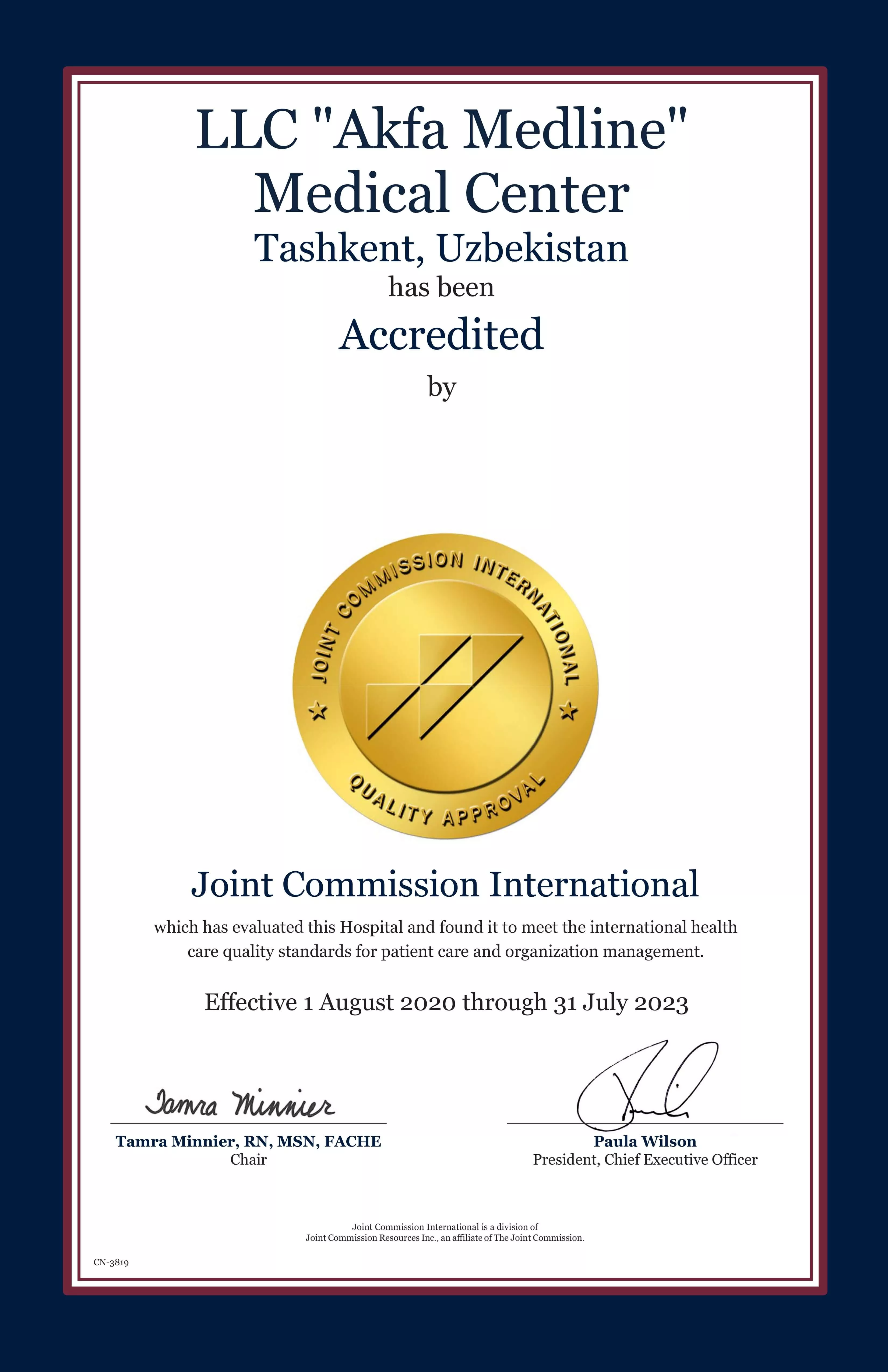 Joint Commission International CN-3819